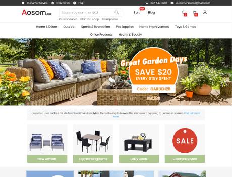Aosom Canada, a one-stop shopping platform, offers multiple features and great discounts. Come and shop now!