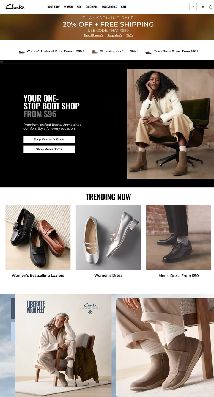 Clarks Canada official website offers a big summer shoe promotion to meet the shopping needs of different people