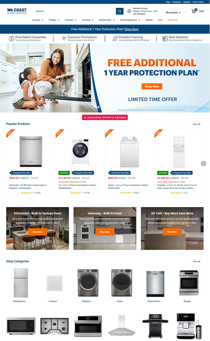 Coast Appliances Official Website - The Top Choice for One-Stop Shopping of High-End Appliances