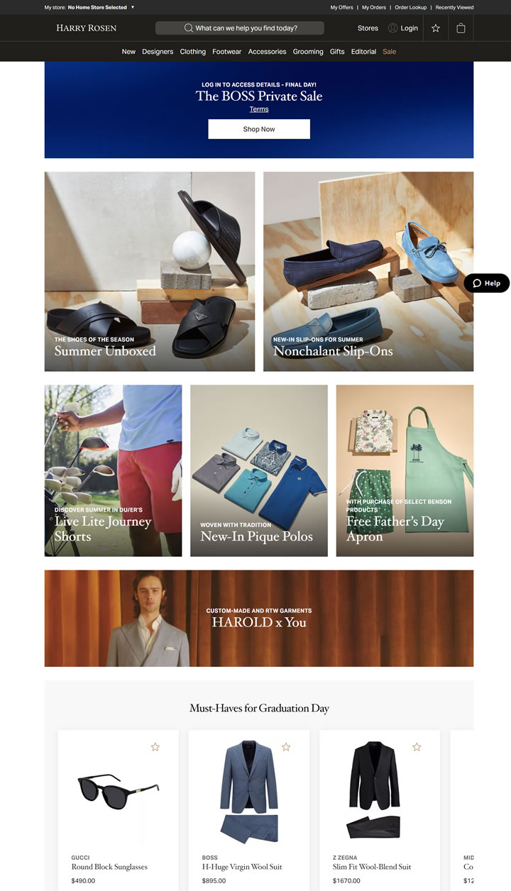 Harry Rosen Official Website: A Treasure Trove for High-End Men's Fashion One-Stop Shopping and Information