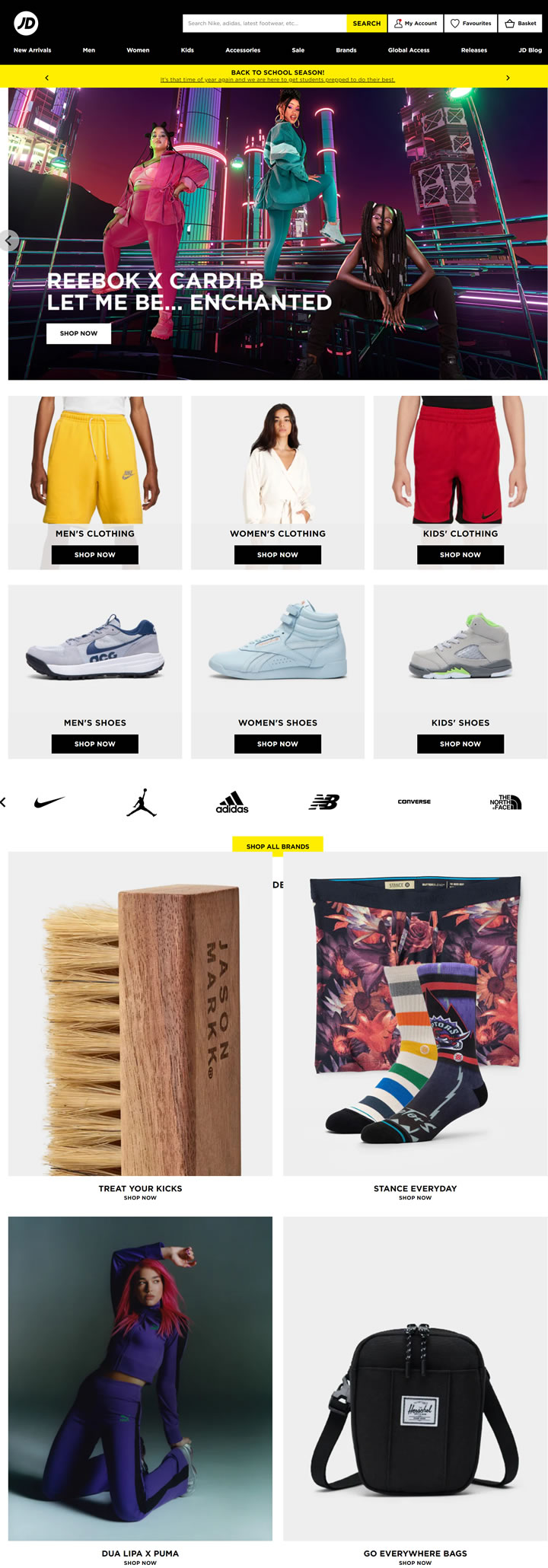 Shop for the whole family's sports and fashion gear in one stop at JD Sports Canada's official website.