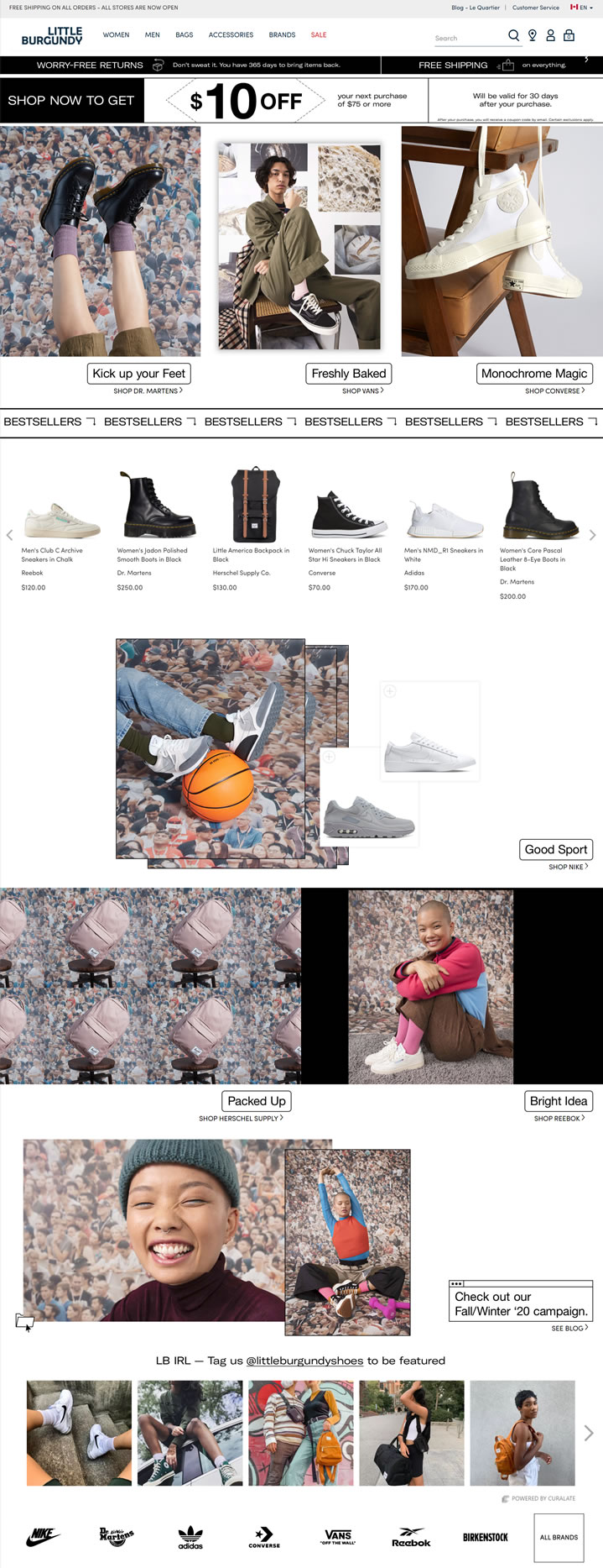 Guess the website type of Little Burgundy Shoes even when unable to parse the web page. Shopping query methods are attached.