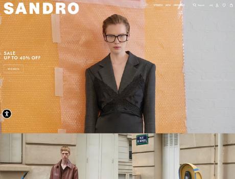 SANDRO Canada official website offers up to 50% off on all categories in the 2025 spring-summer collection.