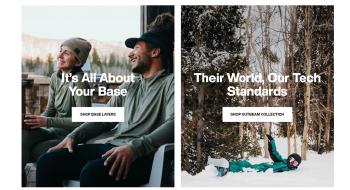 Explore the surprises on the Burton official website homepage