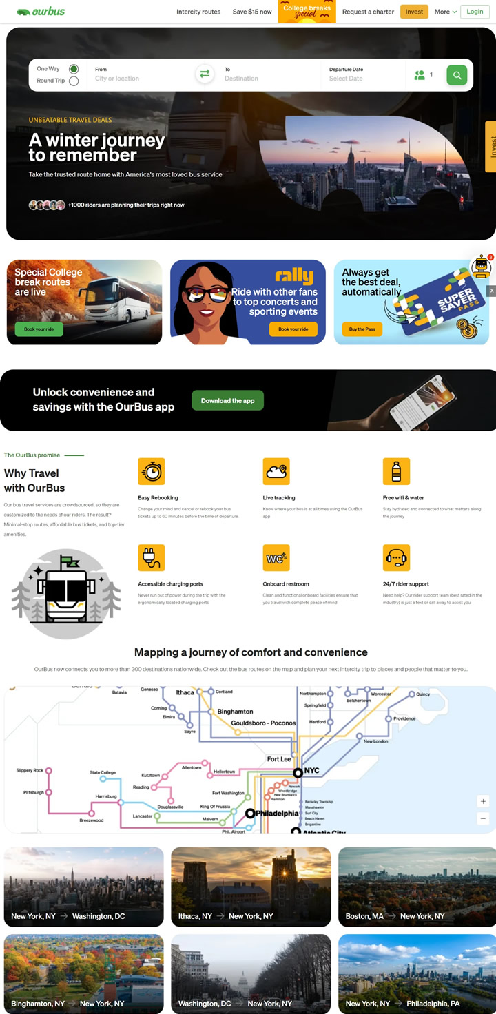 Tips for Saving Money on Intercity Travel in the US: OurBus Becomes the New Favorite