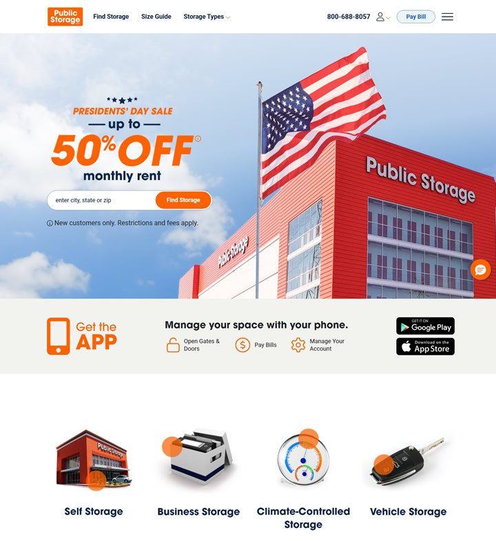 Public Storage Self-Storage Platform: National Layout of Digital Services, Up to 50% Off Monthly Rent, Don't Miss Out!