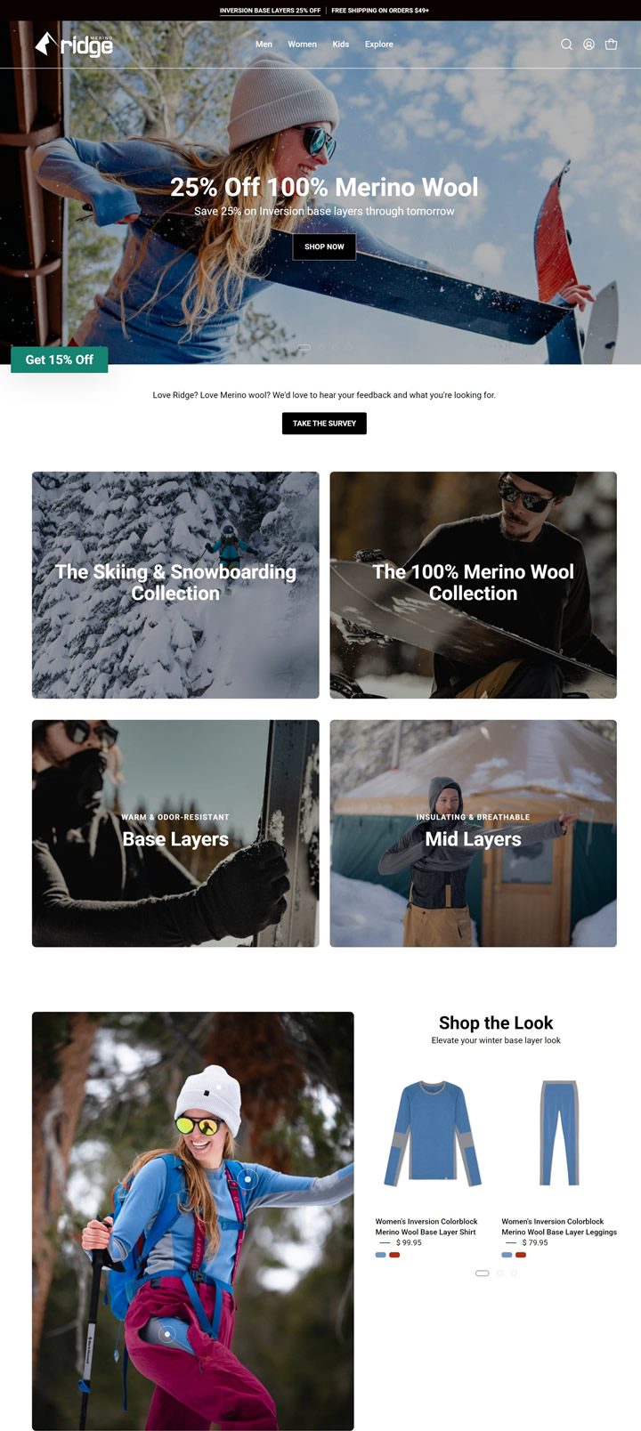 Ridge Merino Outdoor Clothing: High-End, Environmentally Friendly, and Wide Variety. Don't Miss the Discounted Items!