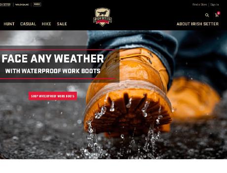 Irish Setter professional footwear meets the outdoor work and hunting needs. Mid - to high - end pricing is waiting for your selection.